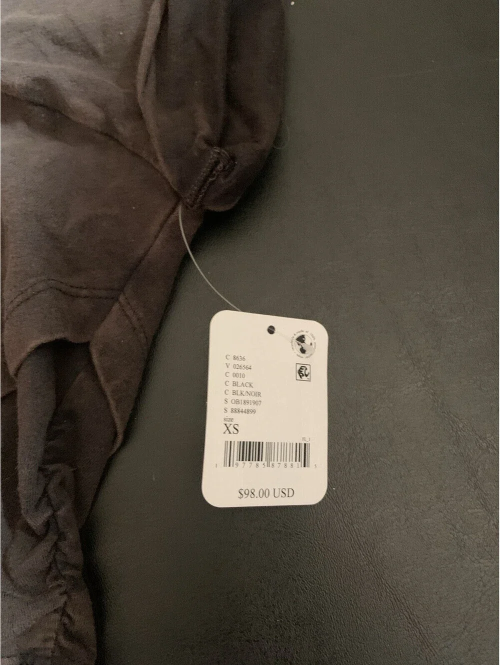 Free People Movement Hot Shot Crossover Top Black XS New with Tags